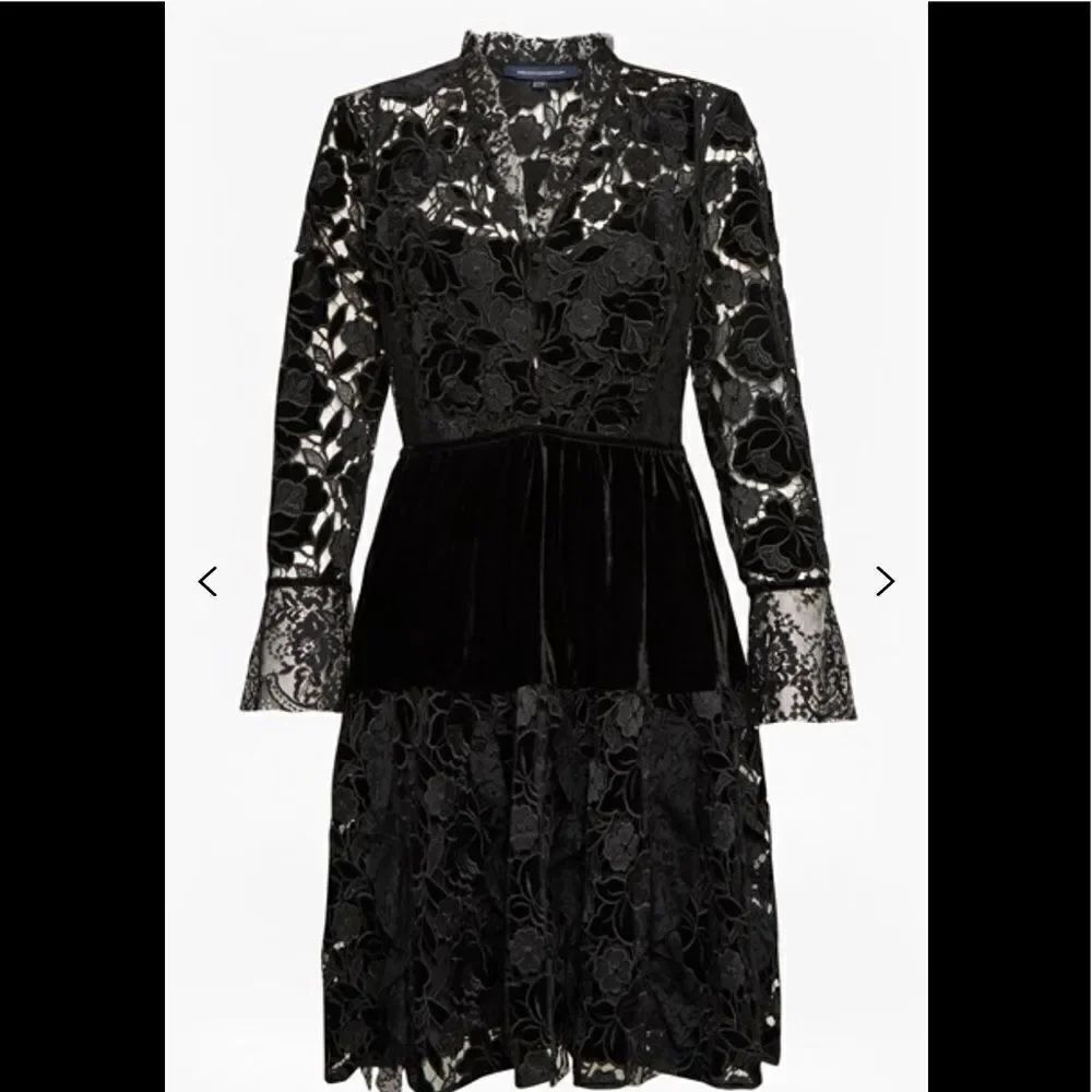 CYNTHIA VELVET LACE MIX DRESS - Picture 2 of 10